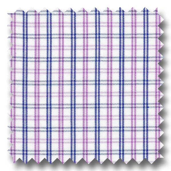 Customer Appreciation Sale Lavender and Navy Check 2Ply Broadcloth - Custom Dress Shirt
