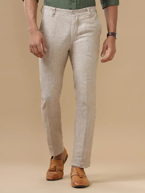 Clearance Sale Men Linen Trim Fit Pant Sandal - PL03