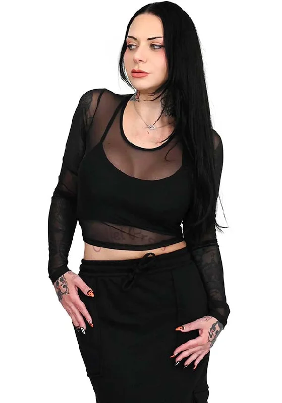 Weekend Price Cuts Galore Molly Mesh | LONG SLEEVE TOP