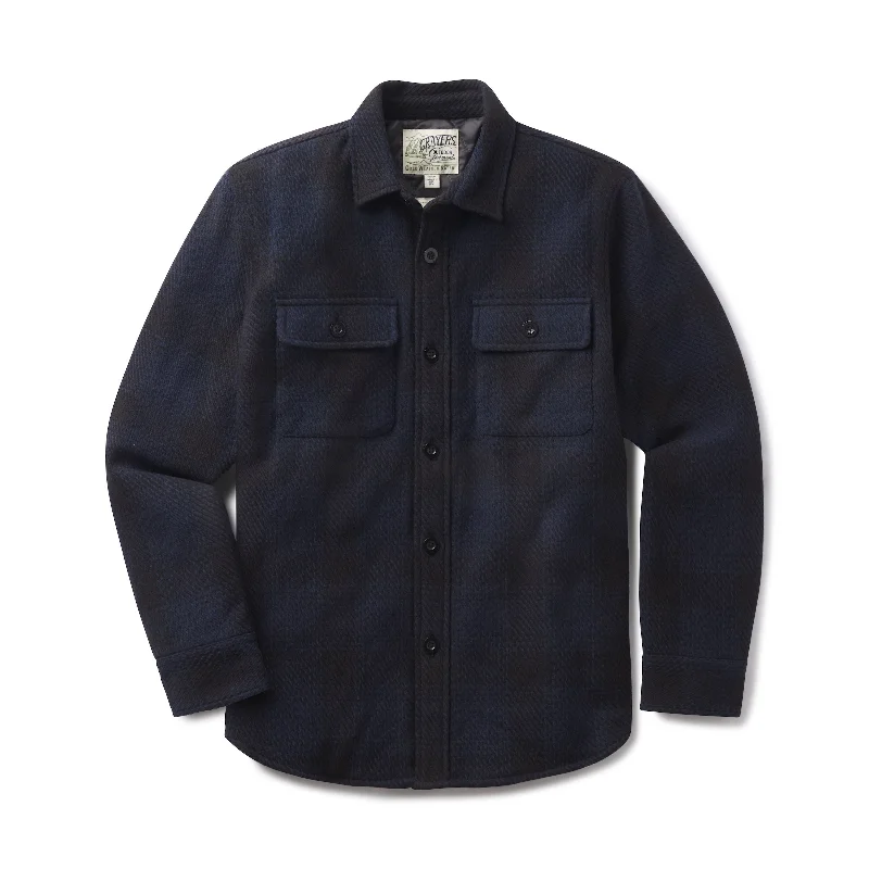 Unbeatable Prices Brawny Twill Quilted Shirt Jacket - Navy