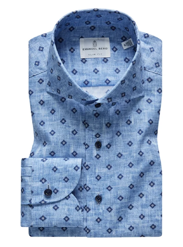 Super Sale Summer Textured Hybrid Shirt SF17435 Navy