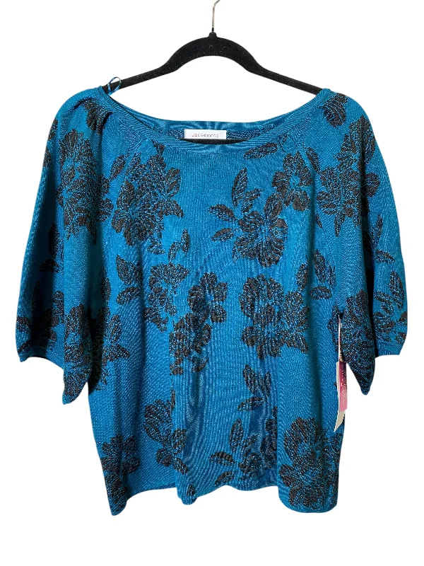 Weekend Discounts to Delight Top Short Sleeve By Liz Claiborne In Aqua, Size: L