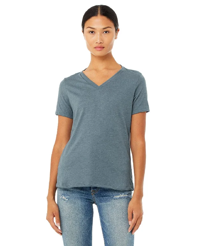Time-Limited Offer Bella+Canvas Ladies Missy V-Neck T-Shirt | Heather Slate