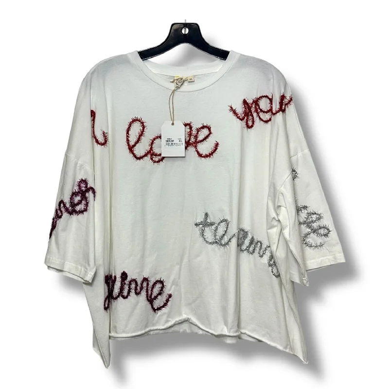 Weekend Deals That Wow Top Short Sleeve By Clothes Mentor In White, Size: Xl