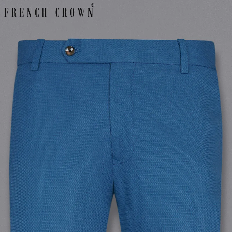 Extra Savings Orient Blue Diamond Textured Woolrich Pant