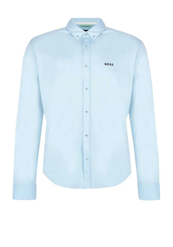 Must-Have Deals Hugo Boss Two Tone Cotton Shirt, Blue