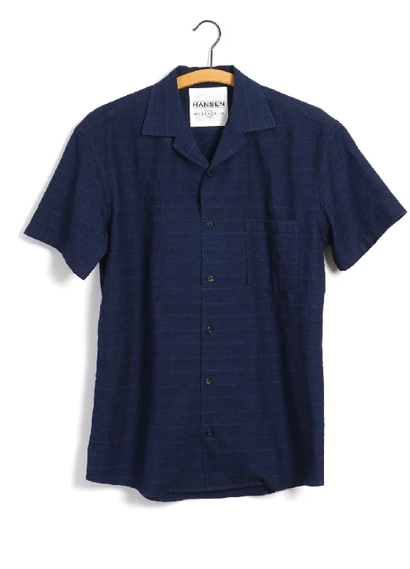 Weekend Deals to Make You Smile JONNY | Short Sleeve Shirt | Dobby Indigo