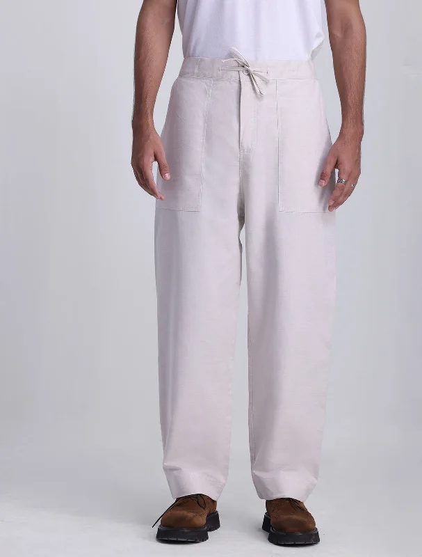 New Markdowns BEIGE LINEN JOG PANT
