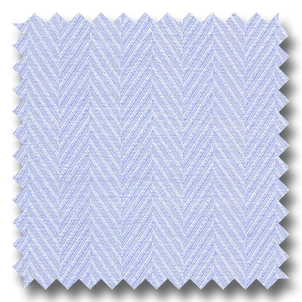 Super Deal Blue on Blue Herringbone 2Ply - Custom Dress Shirt
