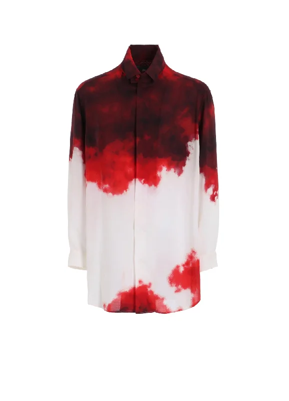 Huge Savings CELLULOSE UNEVEN RED BLOUSE