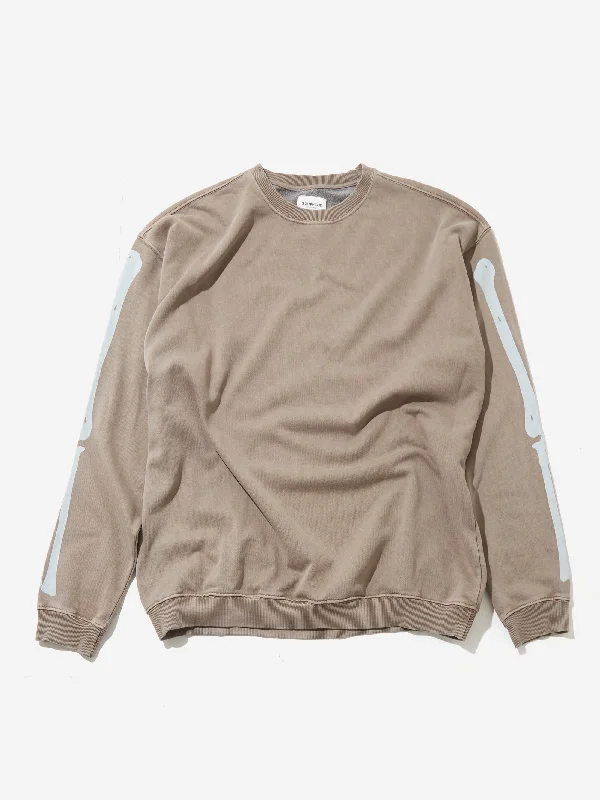Weekend Deal Goodhood Worldwide Bones Sweatshirt - Chocolate Brown
