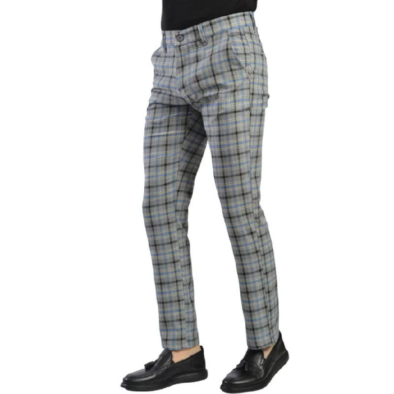 Flash Sale DJ PLUS: Plaid Skinny Dress Pants ON69