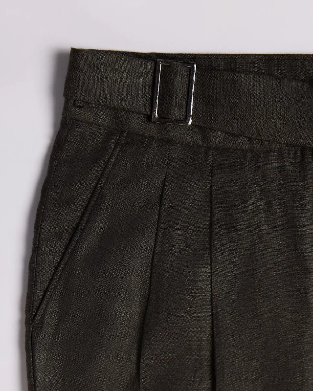 Deal of the Day Vintage Linen Neapolitan Pants - Brown