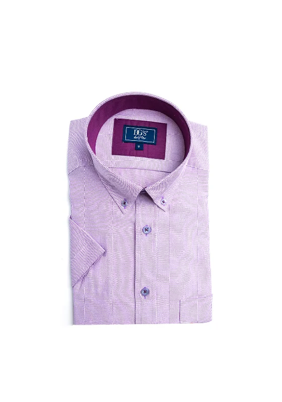 Major Savings Daniel Grahame Ivano Stripe Short Sleeve Shirt, Purple