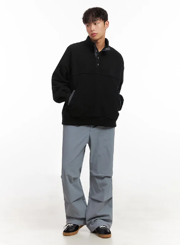 Friends and Family Sale Men's Straight-Leg Solid Pintuck Track Pants ID427