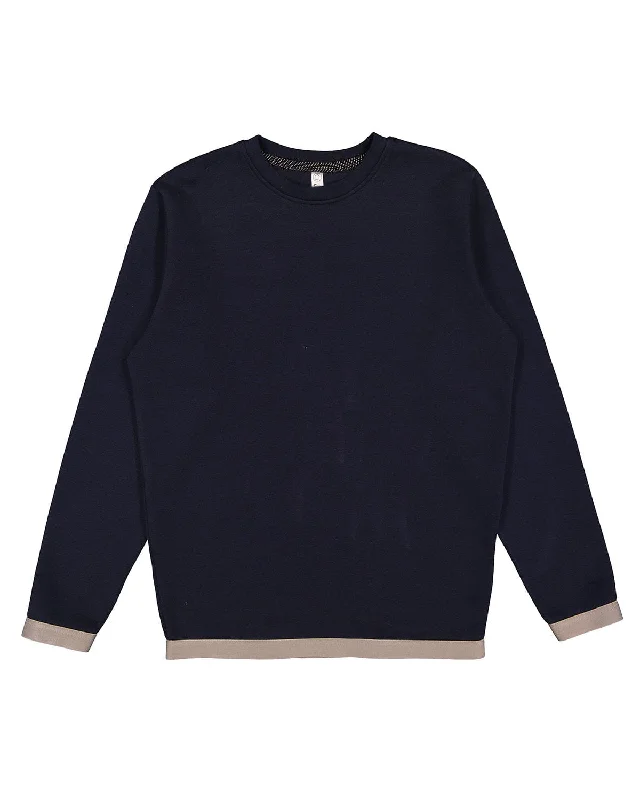 Reduced Prices LAT Statement Fleece Crew Sweatshirt | Navy/ Titanium