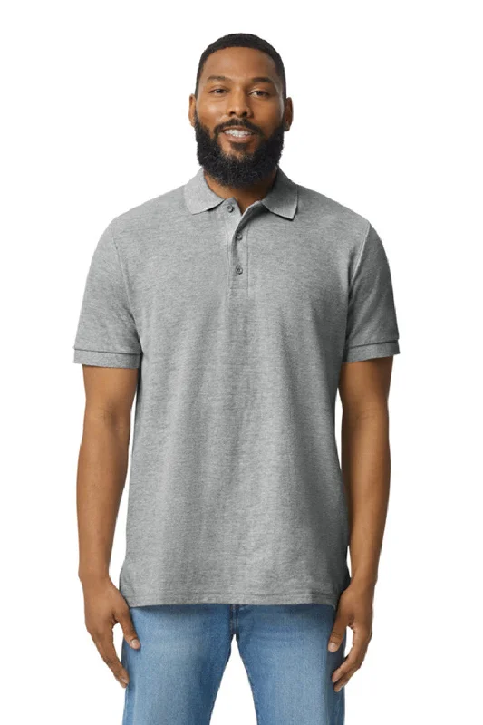 Big Discounts Gildan Mens Double Pique Short Sleeve Polo Shirt - Sport Grey