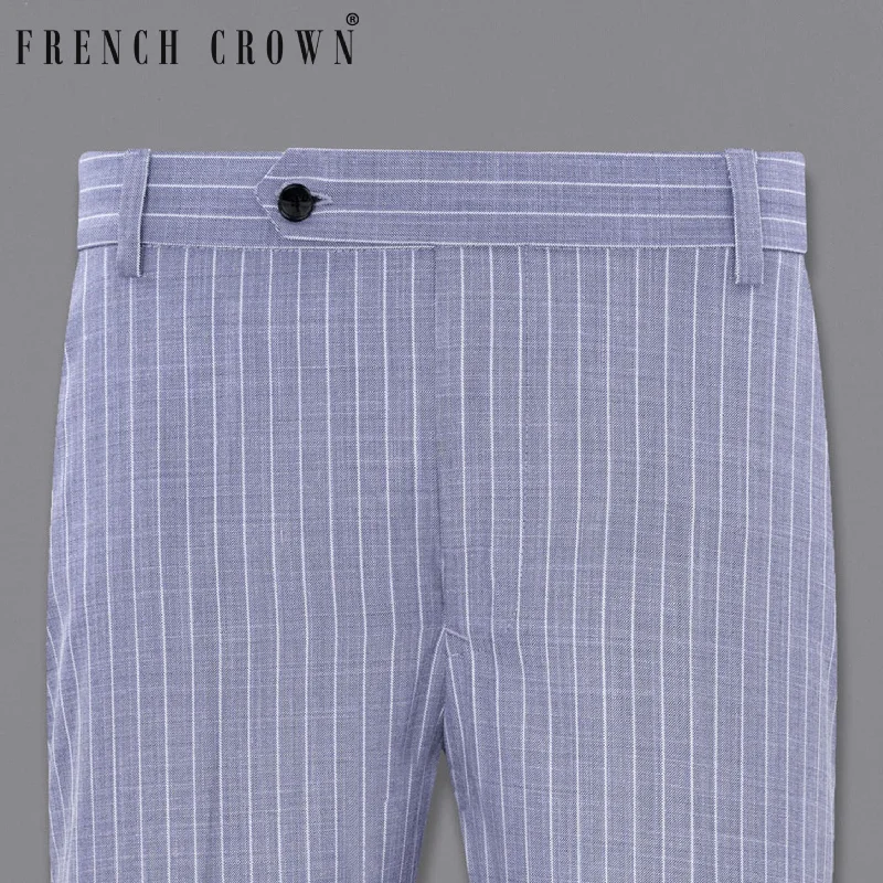 Special Price Glaucous Blue Striped Pant