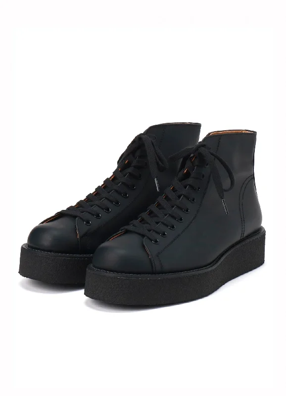 Act Now MAT GLASS LEATHER DEMI BOOTS