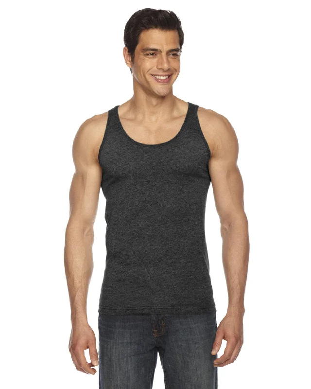 Steal Deal American Apparel Unisex Poly-Cotton Tank | Heather Black