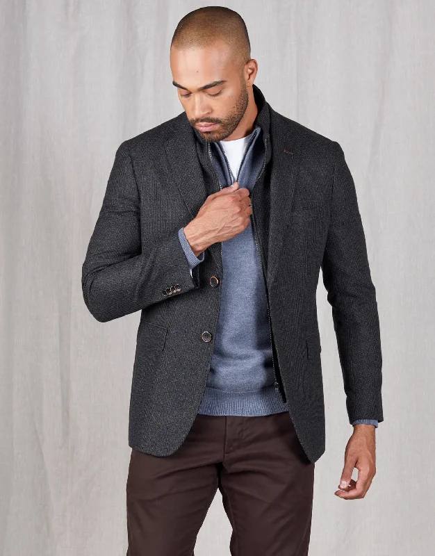 Bargain Prices Sestri Charcoal Grey Textured Blazer