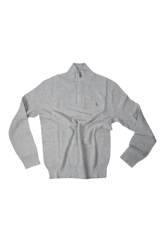 Online Only Polo Ralph Lauren Cotton 1/4 Zip Sweat Heather