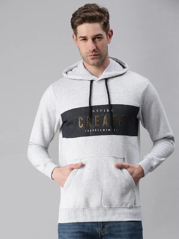 Great Bargains Men Printed Grey Sweatshirt