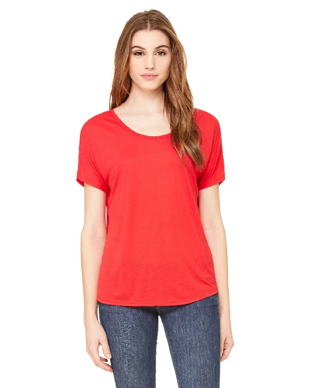 Stock Clearance Bella+Canvas Ladies Slouchy T-Shirt | Red