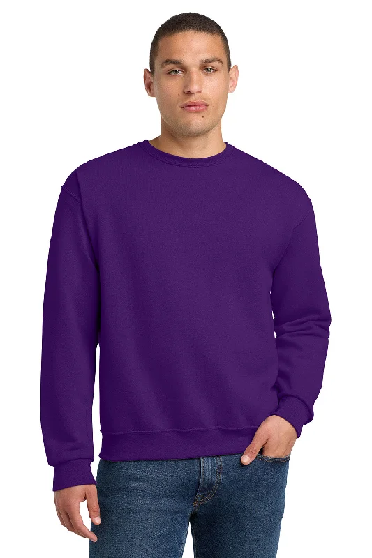 Fantastic Deals Jerzees Mens NuBlend Fleece Crewneck Sweatshirt - Deep Purple