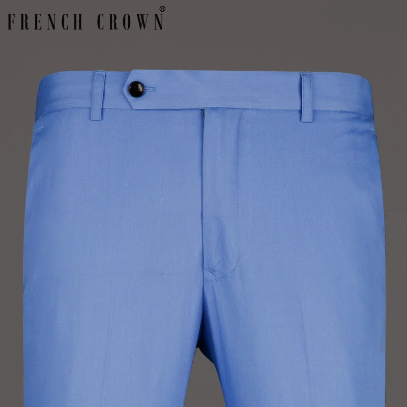 Hurry Up Danube Sky Blue Premium Cotton Pant