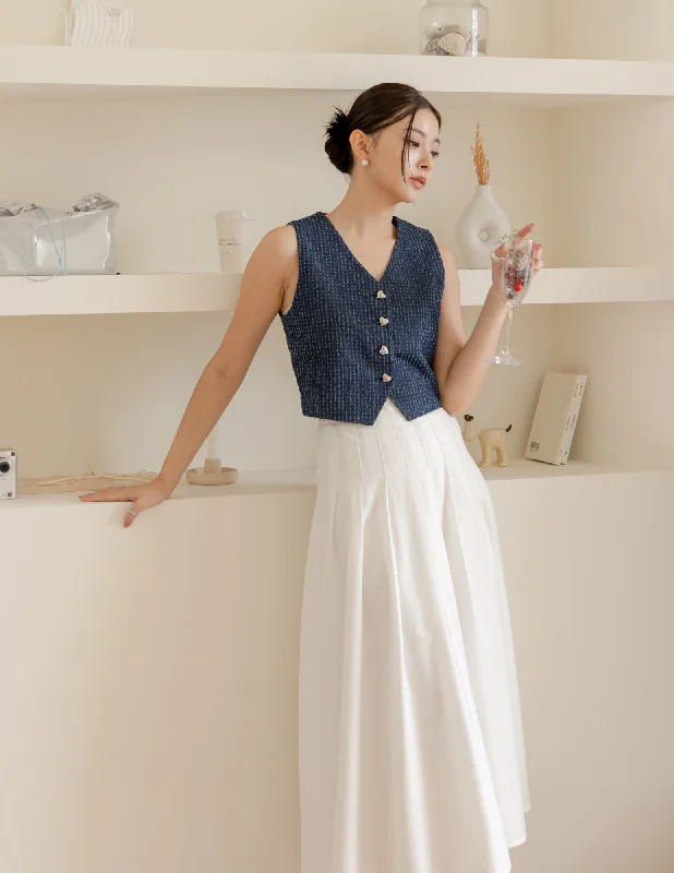 Year-End Sale Sadie Denim Vest Top in Dark Wash