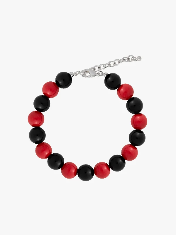 Early Access Lola Beaded Anklet - Red/Black