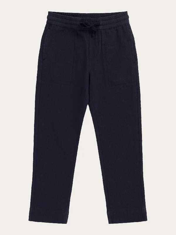 Hot Buy Loose crushed cotton pants - GOTS/Vegan - Total Eclipse
