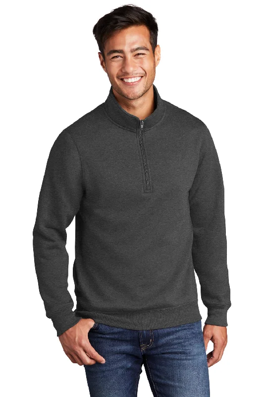 Weekend Specials Just for You Port & Company Mens Core Fleece 1/4 Zip Sweatshirt - Heather Dark Grey Weekend Specials Just for You Port & Company Mens Core Fleece 1/4 Zip Sweatshirt - Heather Dark Grey