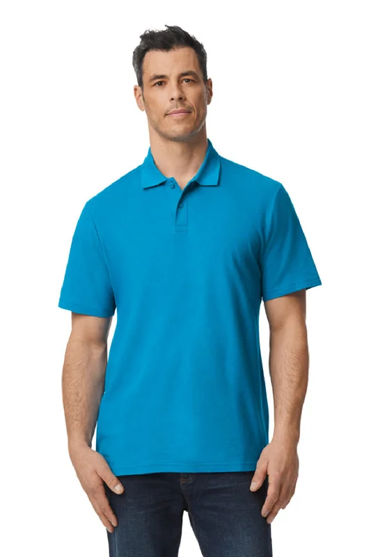 Early Access Gildan Mens SoftStyle Double Pique Short Sleeve Polo Shirt - Sapphire Blue Early Access Gildan Mens SoftStyle Double Pique Short Sleeve Polo Shirt - Sapphire Blue