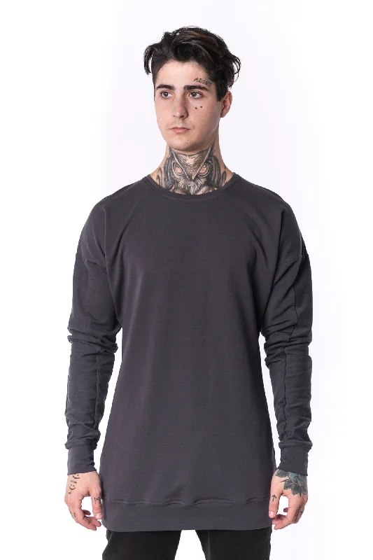 Reduced Prices The Man Panelled Pullover Crewneck 17 // charcoal
