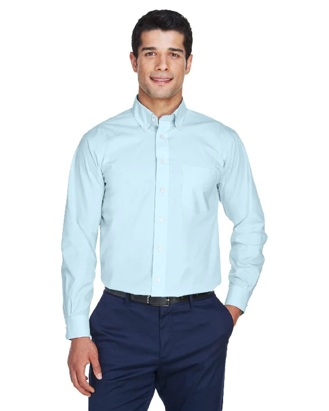 New Arrival Devon & Jones Crown Woven Collection Solid Broadcloth Shirt | Crystal Blue New Arrival Devon & Jones Crown Woven Collection Solid Broadcloth Shirt | Crystal Blue