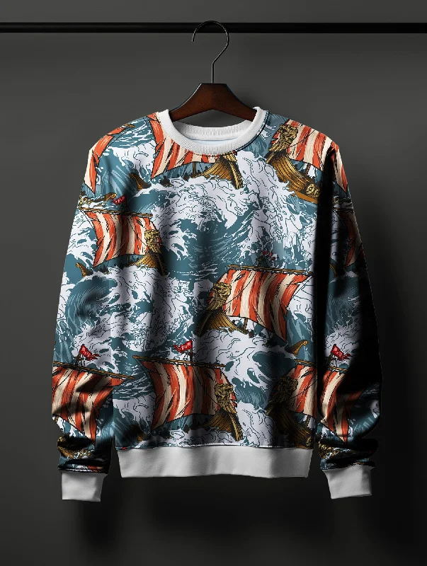Major Savings Drown Sea Ship Men's Printed Sweatshirt