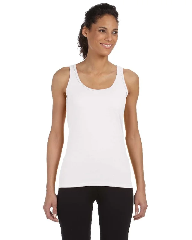 Price Slash Gildan Ladies SoftStyle Tank Top | White