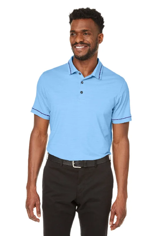 Weekend Bargains Await You Puma Mens Cloudspun Monarch Moisture Wicking Short Sleeve Polo Shirt - Heather Placid Blue/Navy Blue Weekend Bargains Await You Puma Mens Cloudspun Monarch Moisture Wicking Short Sleeve Polo Shirt - Heather Placid Blue/Navy Blue