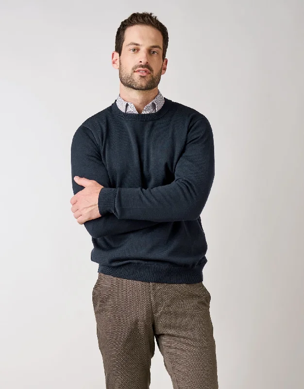Special Offer Naseby Navy Crew Neck Jersey