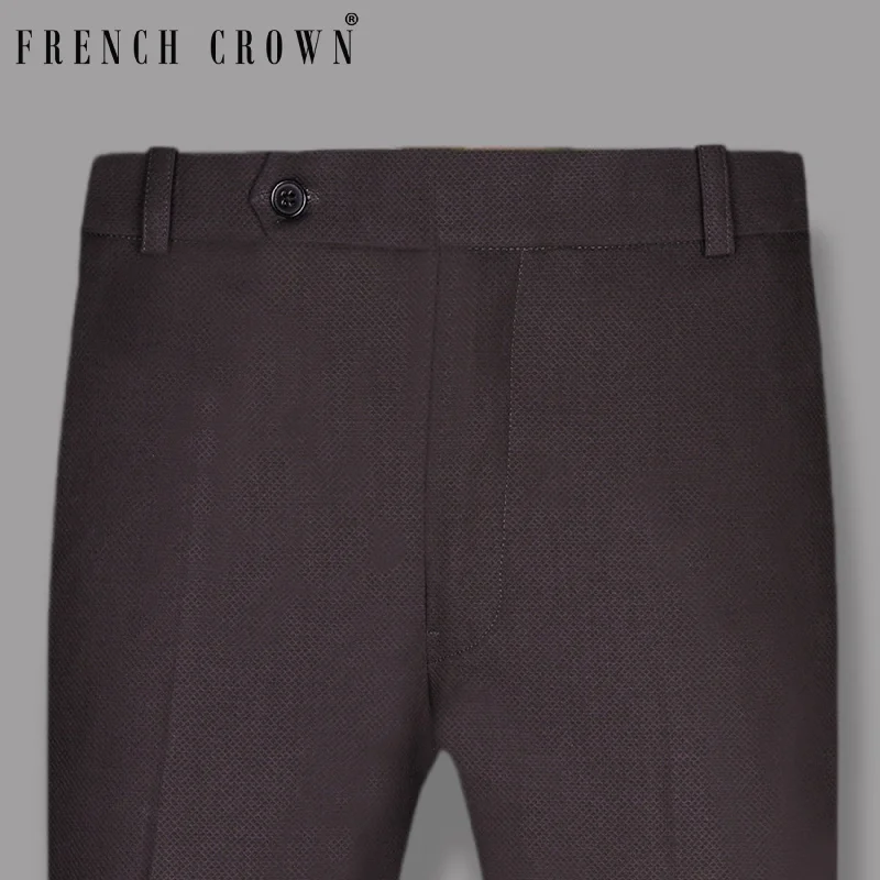 Limited Time Grape Textured Premium Cotton Formal pant