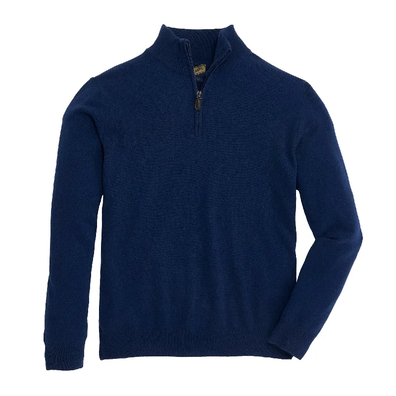 Today’s Deal James Cashmere 1/4 Zip Sweater - Collegiate Blue