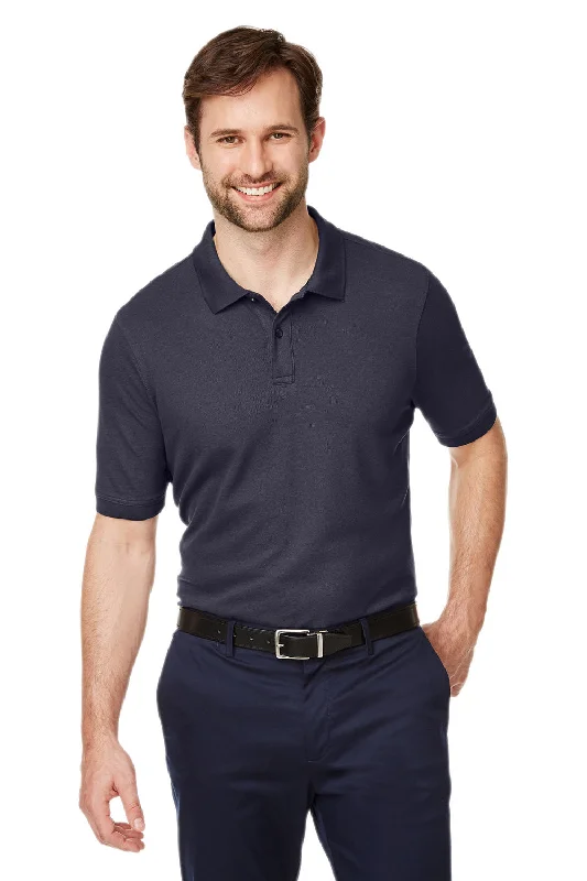 Final Markdown Devon & Jones Mens New Classics Performance Moisture Wicking Short Sleeve Polo Shirt - Navy Blue Final Markdown Devon & Jones Mens New Classics Performance Moisture Wicking Short Sleeve Polo Shirt - Navy Blue