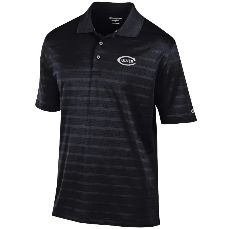 Early Bird Discount Champion Textured Stripe Polo - Black