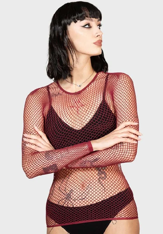 Time-Sensitive Hellrazor [Burgundy] | FISHNET TOP