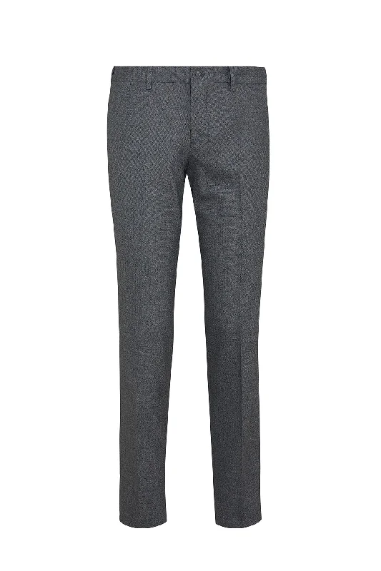 Shop and Save Slim Fit Gray Side Pocket Low Waist Wool Dress Pants