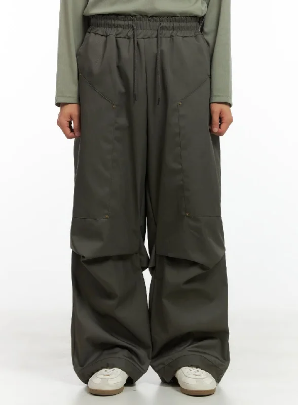 Steals and Deals Wide-Fit Pintuck Cotton Pants CO410