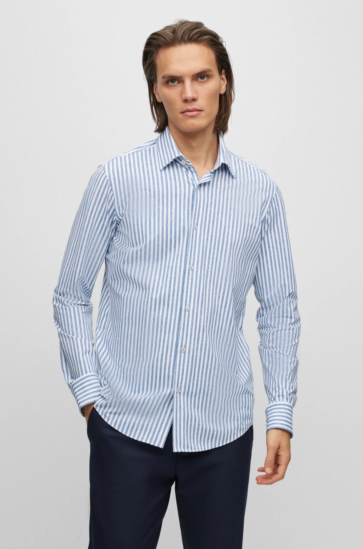 Weekend Specials to Savor P-Joe Regular-Fit Shirt In Striped Performance - Stretch 50490411