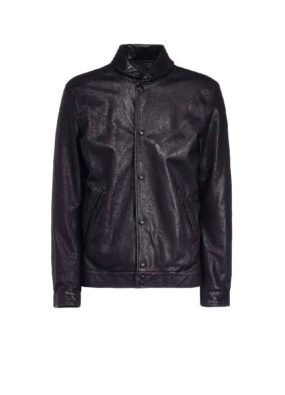 Stock Up BACKLASH GOAT LEATHER COLLEGE JACKET